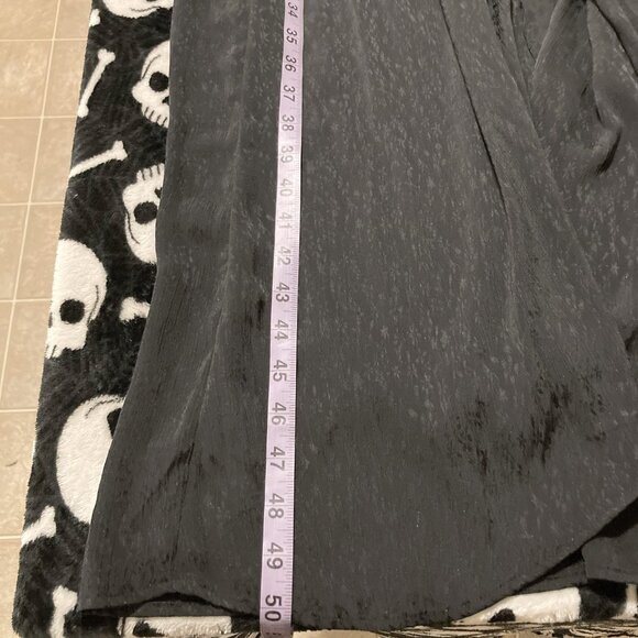 H&M Black silky satin bell sleeve dressing gown ~ MEDIUM LARGE duster dress robe - Picture 6 of 13